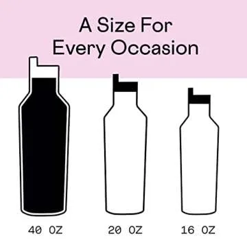 Corkcicle 40 oz Insulated Canteen Water Bottle in Rose Quartz