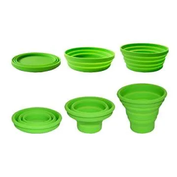 Ecoart Collapsible Bowl Cup Set for Outdoors Compact & Light