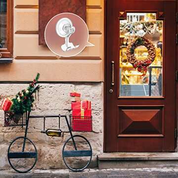 VIS'V Suction Cup Razor Holder, Clear Suction Razor Hooks Shower Wall Removable Reusable Suction Razor Hanger Bathroom Blade Shaver Holder for Men and Women 2 Pcs