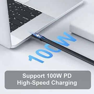 DOCKCASE USB C Cable 10Gbps 100W for All Devices