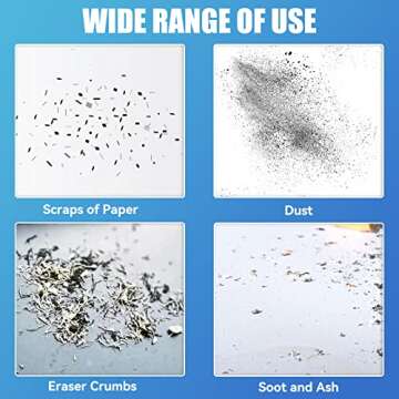 PROZADALAN Desktop Vacuum Cleaner Mini, USB Charging Keyboard Cleaner with Vacuum Nozzle, Detachable and Portable Desk Mini Vacuum, Cordless Mini Desk Vacuum for Cleaning, Dust, Crumbs, Computer