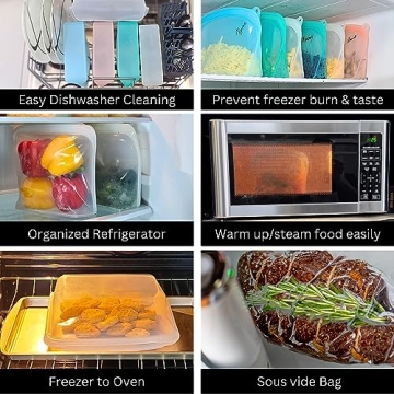 Elkanah Extra Large 116fl oz Silicone Storage Bags