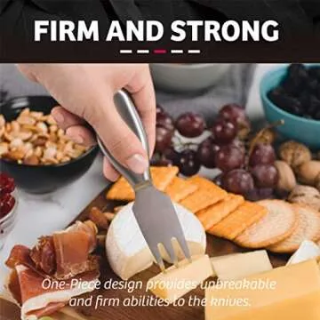 IGNITED 4-Piece Cheese Knife Set, Stainless Steel Cheese Knives for Charcuterie Board, Premium Charcuterie Utensils (Gift-Ready)