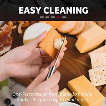 IGNITED 4-Piece Cheese Knife Set, Stainless Steel Cheese Knives for Charcuterie Board, Premium Charcuterie Utensils (Gift-Ready)