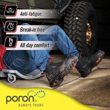 Rockrooster Bakken Chelsea Work Boots Waterproof Soft Toe