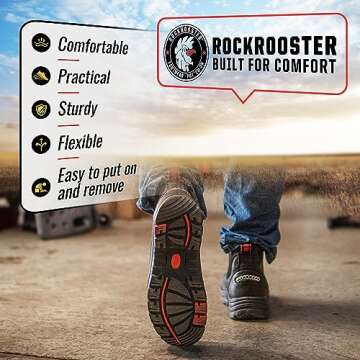 Rockrooster Bakken Chelsea Work Boots Waterproof Soft Toe