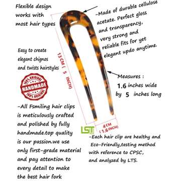 Fsmiling French Hair Pins for Elegant Hairstyles