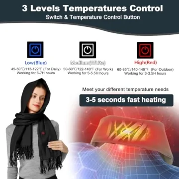 Rechargeable Heated Scarf for Ultimate Warmth and Comfort