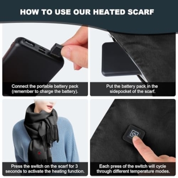Rechargeable Heated Scarf for Ultimate Warmth and Comfort