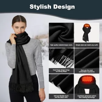 Rechargeable Heated Scarf for Ultimate Warmth and Comfort