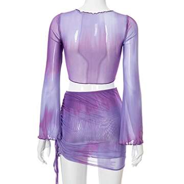 Stylish xperry Women Sheer Rave Top for Festivals and More