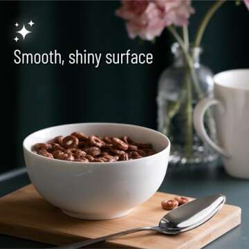 BTaT- White Cereal Bowls, Set of 12, 16 Ounces, Bowls, Cereal Bowl, White Bowls, Small Bowls, White Soup Bowls, Porcelain Bowl, Set of Bowls, White Porcelain Bowls, Deep Bowls