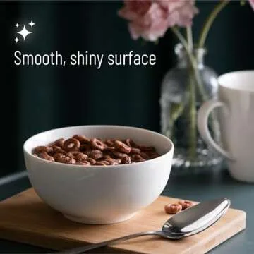 BTaT- White Cereal Bowls, Set of 12, 16 Ounces, Bowls, Cereal Bowl, White Bowls, Small Bowls, White Soup Bowls, Porcelain Bowl, Set of Bowls, White Porcelain Bowls, Deep Bowls