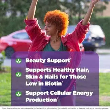 Natrol Beauty Biotin 10,000mcg Vitamins for Beauty, 100 Tablets, 100 Day Supply