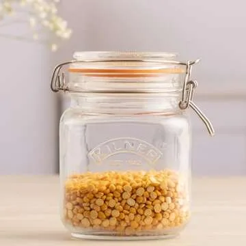 Kilner Square Swing Top Glass Jar | Space-Saving 1L Preservation Solution