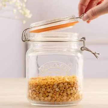 Kilner Square Swing Top Jar 1L for Efficient Food Storage