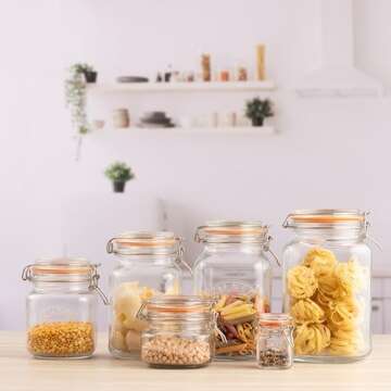 Kilner Square Swing Top Jar 1L for Efficient Food Storage