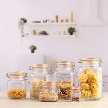 Kilner Square Swing Top Jar 1L for Efficient Food Storage