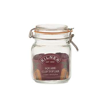 Kilner Square Swing Top Jar 1L for Efficient Food Storage