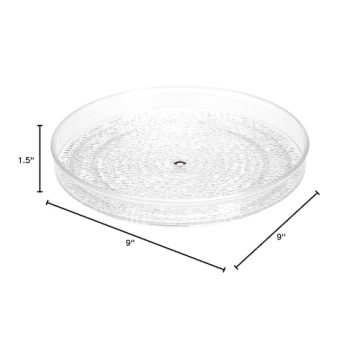 iDesign 9" Lazy Susan Turntable - Clear Organizer