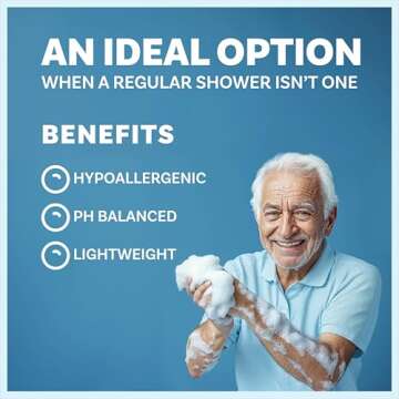 Scrubzz Disposable Rinse Free Bathing Wipes - 25 Pack - All-in-1 Single Use Shower Wipes, Simply Dampen, Lather, and Dry Without Shampoo or Rinsing