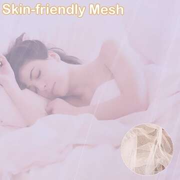 White Bed Canopy with Lights for Girls, 8 Corner Princess Canopy Bed Curtains with Warm White LED Star Lights Remote Control for Girls Bedroom, Hanging Canopy for Twin Full Queen King Bed