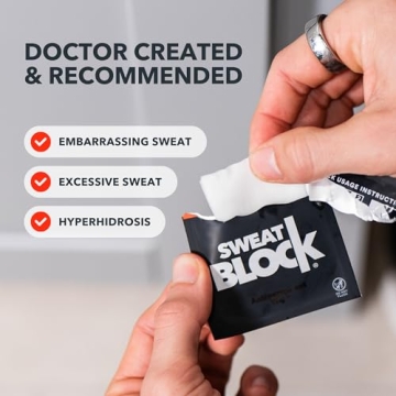 SweatBlock Max Clinical Antiperspirant Wipes for Excessive Sweating