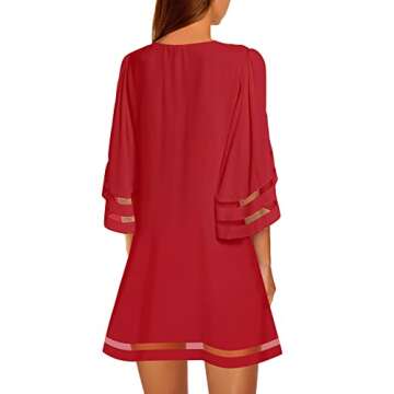 LookbookStore Red Dresses for Women Valentine's Day Dress True Red Elegant Dress for Valentines Day ...