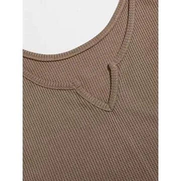 Verdusa Women's Notched Tank Top & Teddy Shorts Set