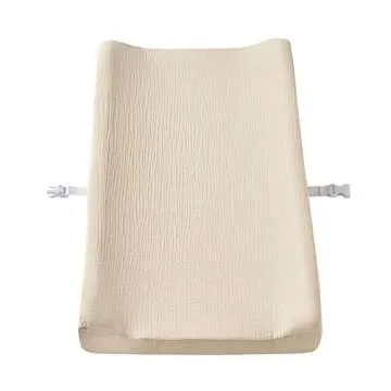 Ultra Soft Muslin Changing Pad Cover for Baby Comfort