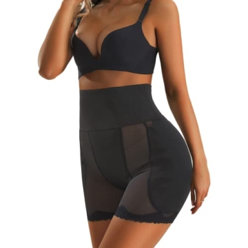 COAIMANEY Hip Butt Padded Shapewear for Women, High Waisted Butt Lifter Tummy Control Shapewear, Bod...