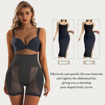 COAIMANEY High Waisted Butt Lifter Tummy Control Shapewear