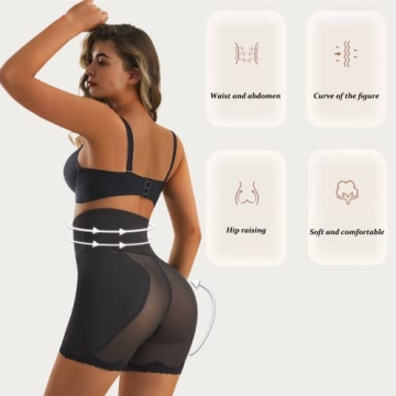 COAIMANEY High Waisted Butt Lifter Tummy Control Shapewear