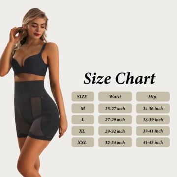 COAIMANEY High Waisted Butt Lifter Tummy Control Shapewear
