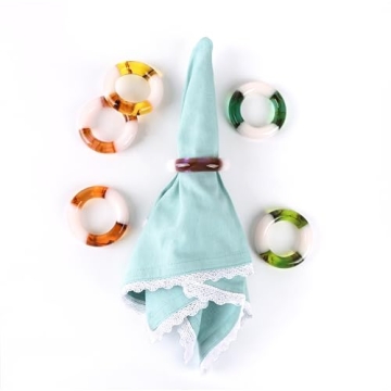 Elegant Spring Napkin Rings Set of 12 for Tables