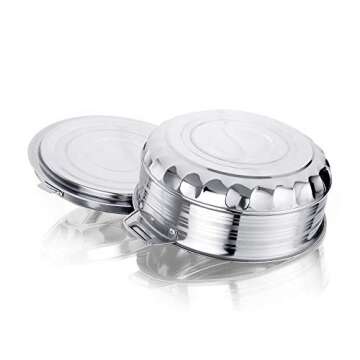 Vinod 3-Piece Insulated Casserole Food Warmer/Cooler Hot Pot Gift Set, 1000mL+1500mL+2500mL, Stainless Steel