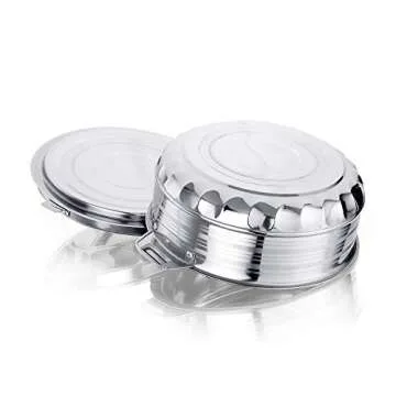 Vinod 3-Piece Insulated Casserole Food Warmer/Cooler Hot Pot Gift Set, 1000mL+1500mL+2500mL, Stainless Steel