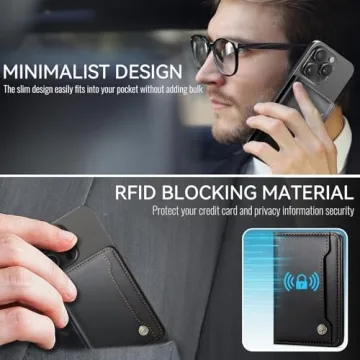 Vinich MagSafe Magnetic RFID Wallet for iPhones 12-16