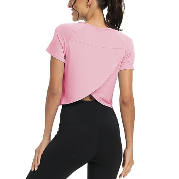 Mippo Short Sleeve Workout Tops Athletic Shirts Gym Clothes Exercise Tees Sports Running Active Wear...