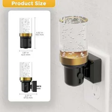 L LOHAS Night Light, Dimmable & Automatic LED Sensor Night Light