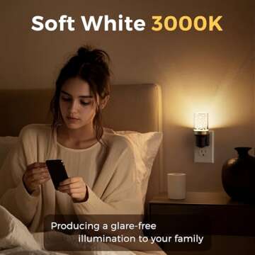 L LOHAS Night Light, Dimmable & Automatic LED Sensor Night Light