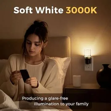 L LOHAS Night Light, Dimmable & Automatic LED Sensor Night Light