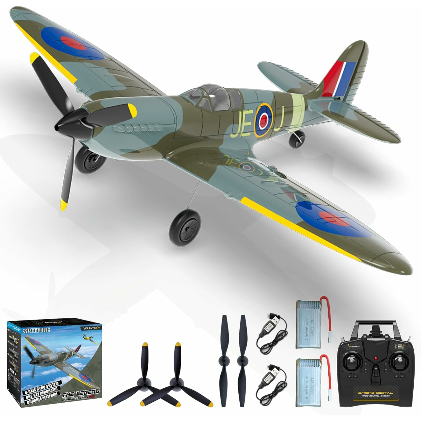 CKYSCHN Spitfire V2 RC Plane with Stabilization System