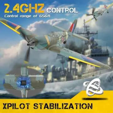 CKYSCHN Spitfire V2 RC Plane with Stabilization System