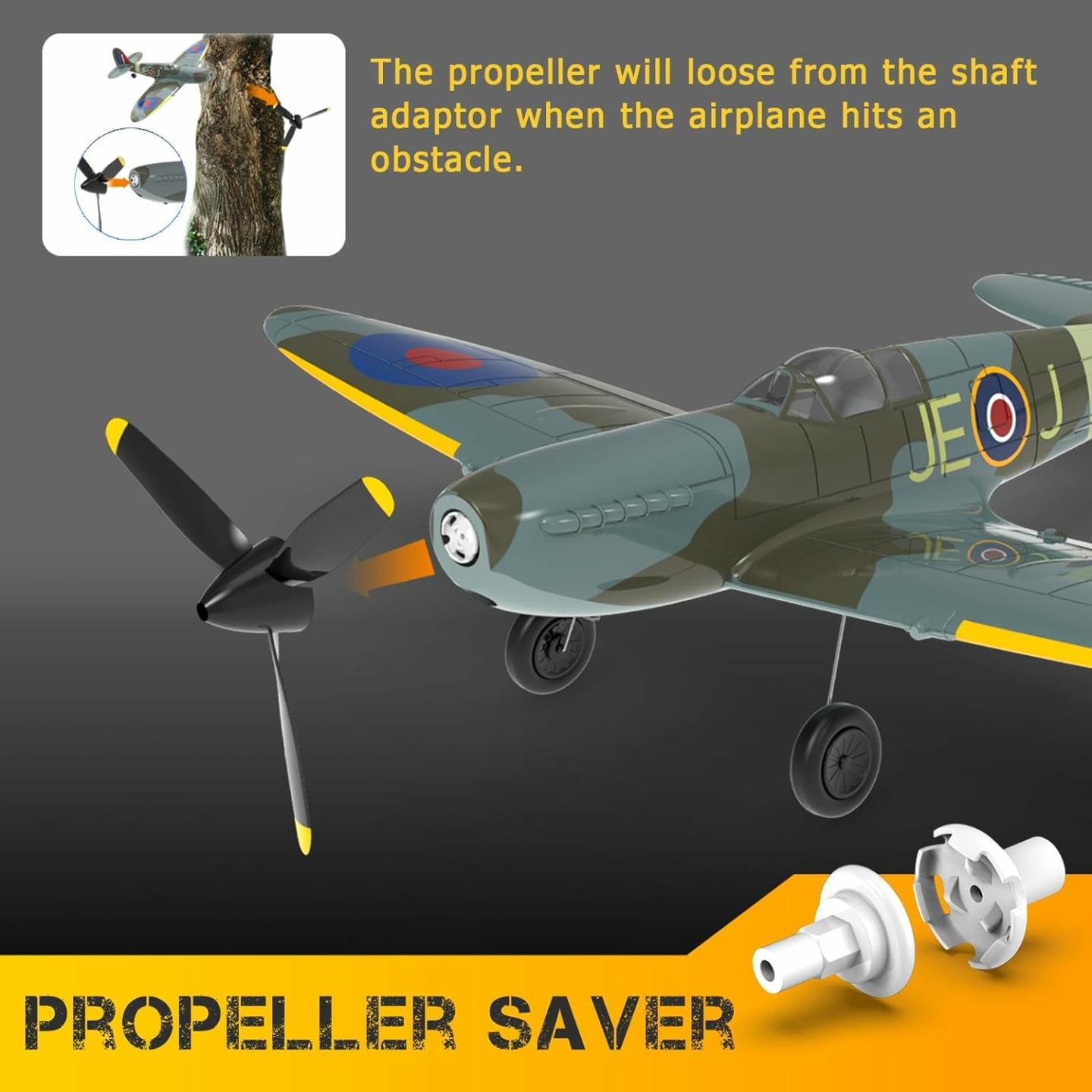 CKYSCHN Spitfire V2 RC Plane with Stabilization System