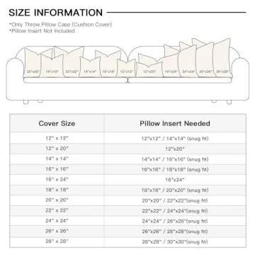 Stylish OTOSTAR Linen Throw Pillow Covers Set of 2 | 24x24 Inch