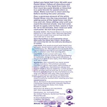 Splat | Pastel Mixer Kit | White Cream Base 6 oz. | Semi-Permanent Hair Dye | Vegan and Cruelty-Free