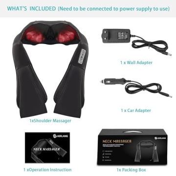 Shiatsu Neck & Back Massager with Heat - Best Gift for Dad