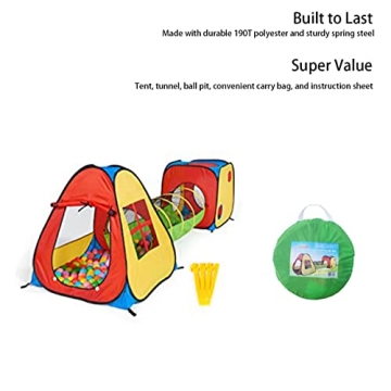 UTEX 3 in 1 Pop Up Play Tent for Fun Adventures