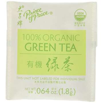 Prince of Peace Organic Green Tea - 100 Tea Bags Pack